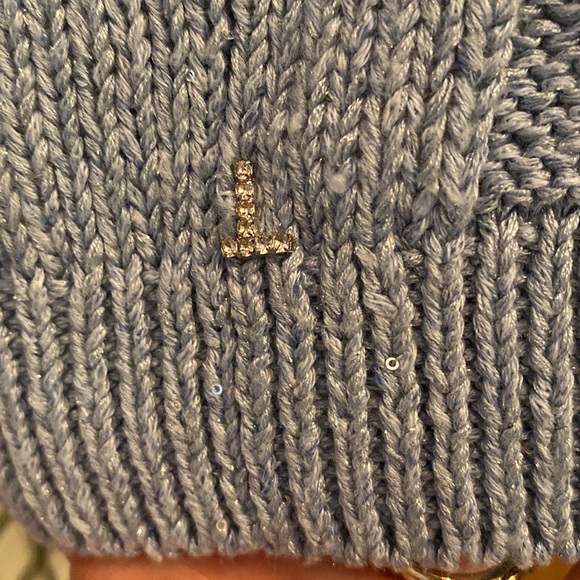 Lafayette 148 New York French Blue Open Cable Knit Crew Neck Sweater Womens Sz S - Picture 7 of 10